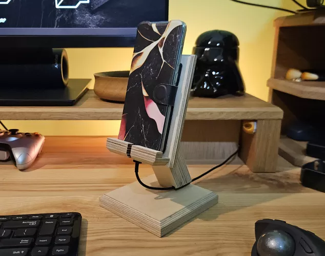 Stojak na telefon tablet e-book z wytrzymałej sklejki