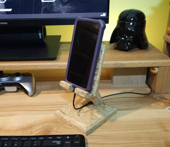 Stojak podstawka na telefon tablet e-book z płyty OSB